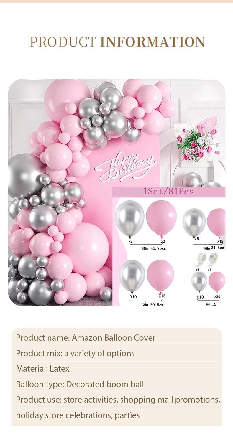 Pink Blue Gold Balloon Arch Kit for Birthday Party Wedding Baby Shower Decoration Supplies