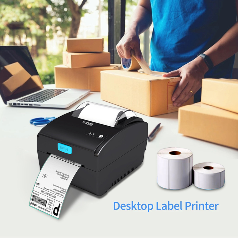DC 24V 1.5A 80mm Thermal Printer 3 Inch Bluetooth USB For Warehouse