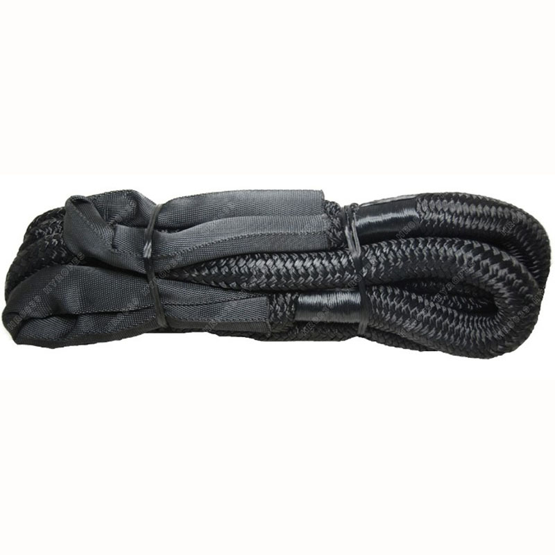 Upgrade Your 4x4 Gear Kit with Super Kinetic Recovery Tow Rope in Black Nylon