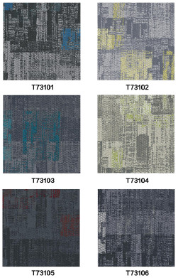 Rubbing Design Printed Loop Pile Carpet Tiles Nylon Material For Business