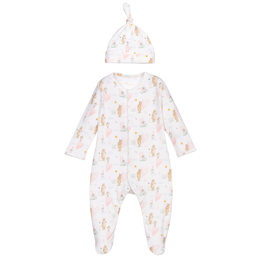 Newborn Jumpsuit Plain Autumn Long Sleeve Infant Clothing Bodysuit Cotton Baby Romper With Hat