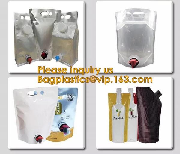 Wine Juice Water Oil Bag In Box With Tap Valve,3 L and 5 L Wine bag in box holder,red wine bag in box,Water bag with spo