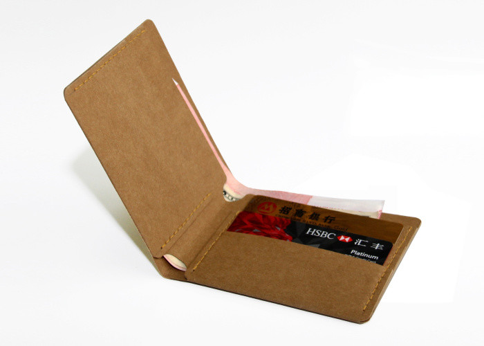 Slim Minimalist Durable Kraft Paper Wallet Business AAA Level Fabric For Men