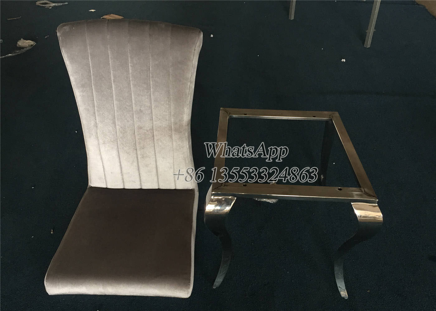 Glass Stainless Steel Dining Table Base Suppliers in Chinese Factory (YS-6)