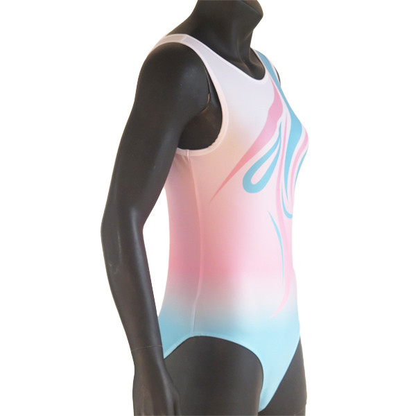 Fashion Cool Gymnastics Leotards Sleeveless Lycra Fabric Ombre Colors