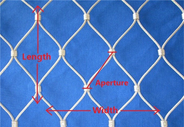 60x60mm Architectural Wire Mesh Inox 304 Stainless Steel Woven Mesh