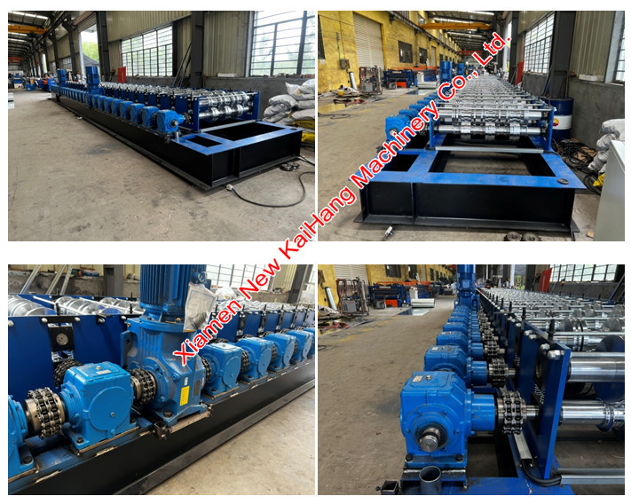 Floor Deck Making Machine Easy Operate, roll forming machine for building structure, with gera box on every stage