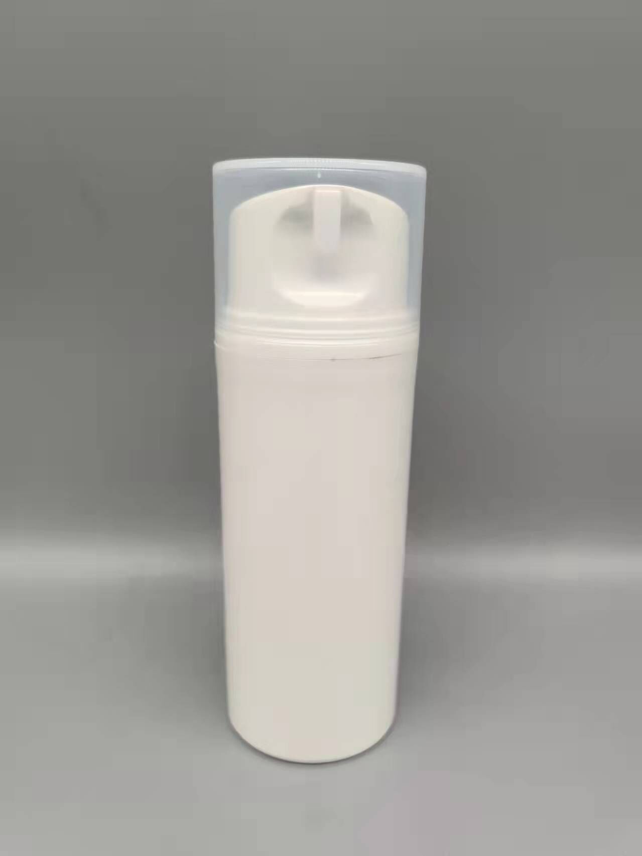 Empty Amber Plastic Cosmetic Packaging PP Airless Bottle 100ml With Pump