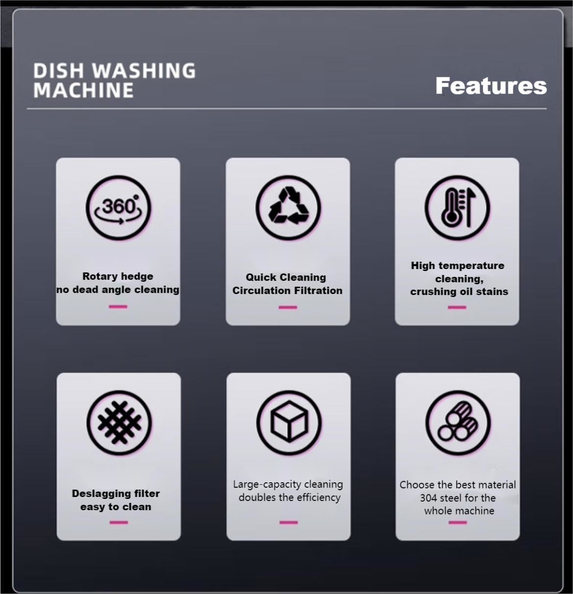 60AS Automatic Dishwasher Machine Fully Integrated Commercial Dishwasher Hood