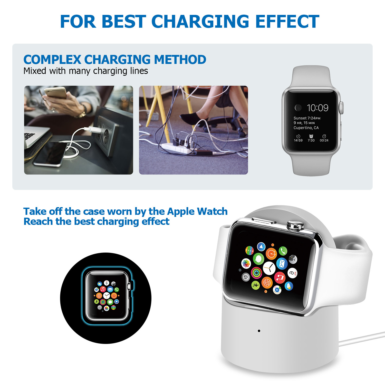iWATCH WIRELESS CHARGER private model, best factory price and good quality model Q1