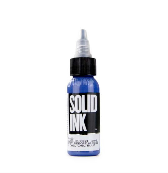 Solid Blue Vibrant Tattoo Ink cruelty free 30ml 60ml 120ml 260ml