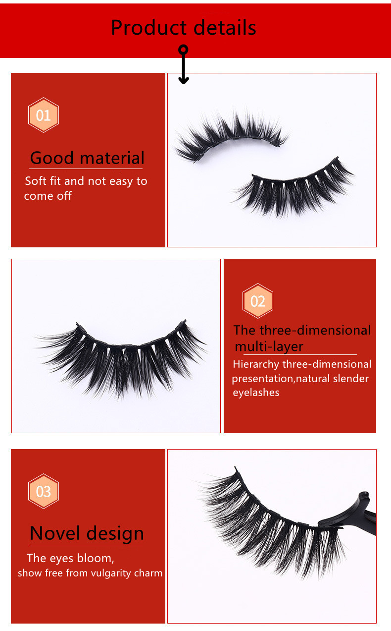 Hand Made Natural False Eyelashes 20mm 5d Mink Lashes For Big Round Eyes