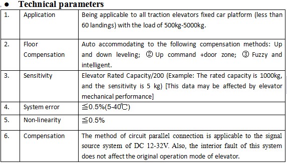 EWD-RL-SJ3 Controller and load sensor ,elevator load weighting device ,load cell