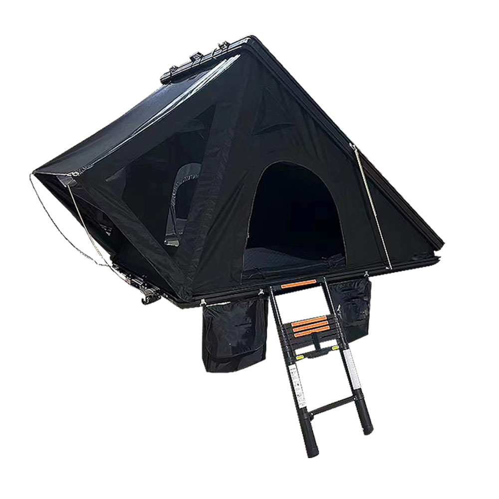 2022 Hot Style Gel Coated Aluminum Alloy Shell Car Roof Top Tent 210*143*163cm for Camping