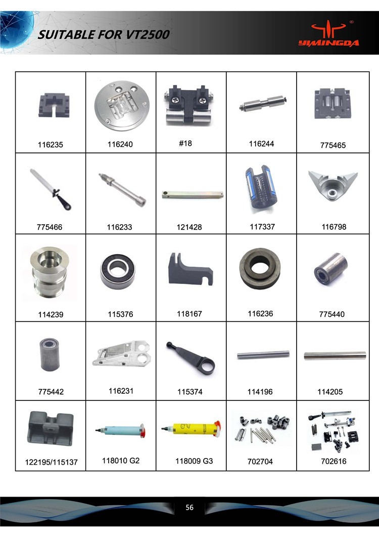 Maintence Kits 1000hour #21 Part Guide Shoe CGM Blade Fixed Part No 117983 For VT7000