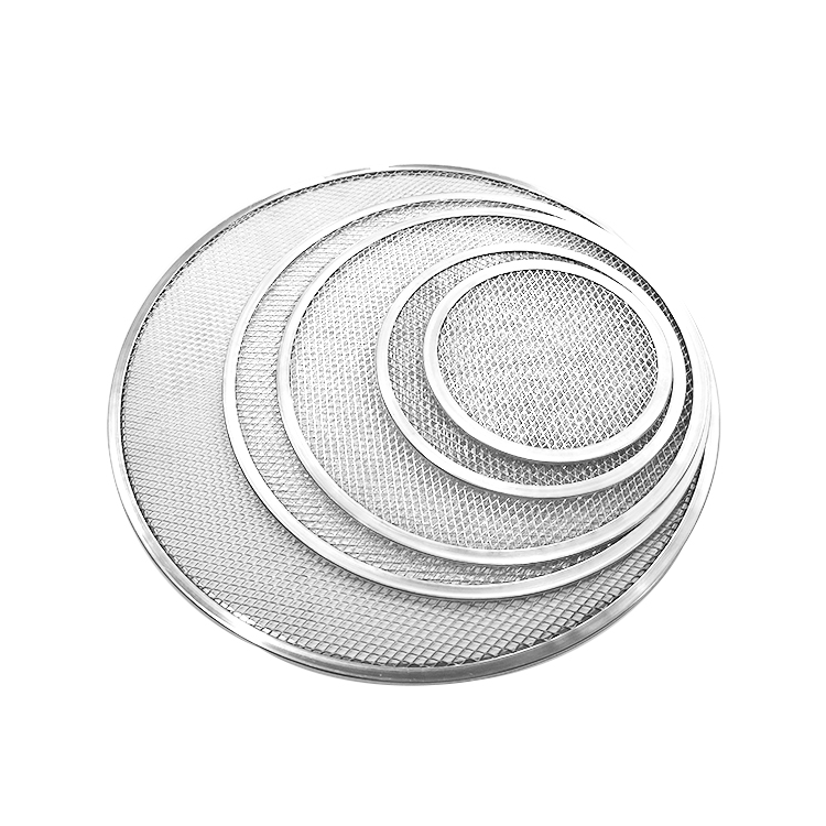 7 inch round mesh pizza tray perforated pizza pan baking tray baking pan aluminum pizza screen for restaurant or bar or bakery