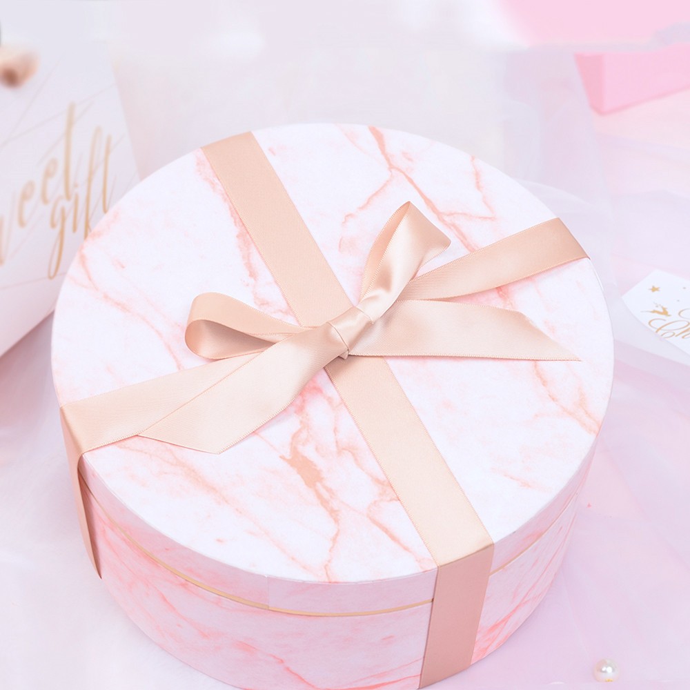 Custom Logo Recyclable Truffle Packaging Round Cardboard Chocolate Box Favors Gift For Wedding Souvenirs