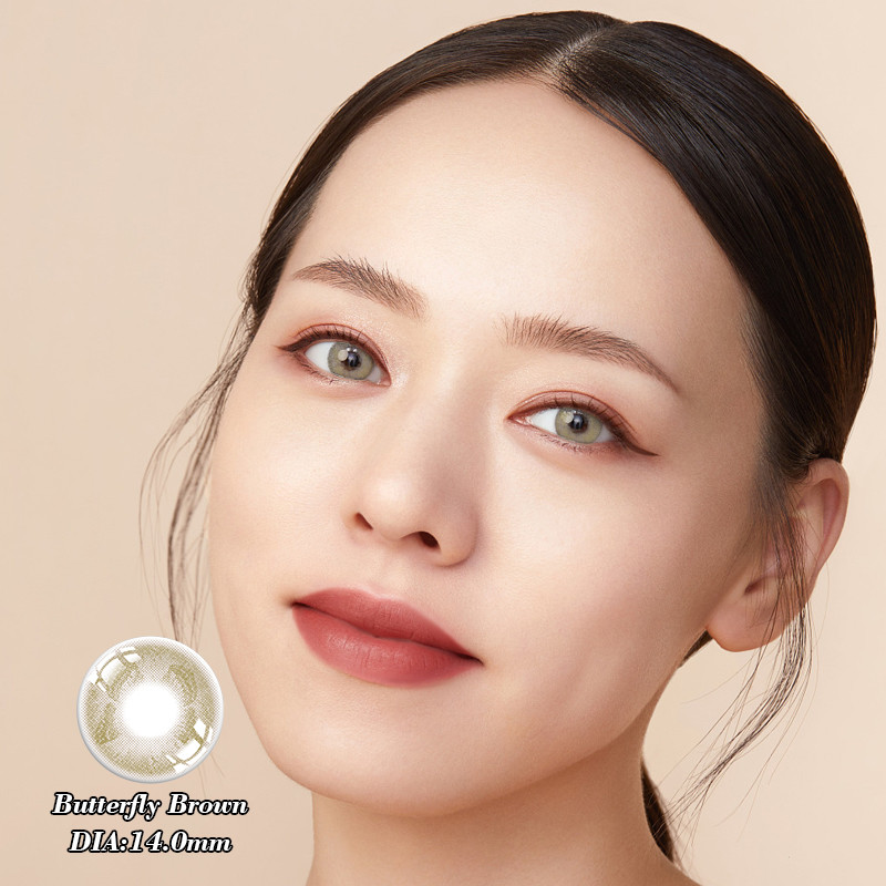 14mm Butterfly Color Prescribed Contact Lenses For Light Eyes