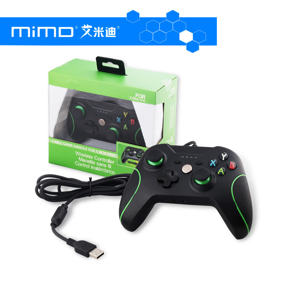 Factory cheap wired Xbox one controller gamepad joystick black color 1.2M cable