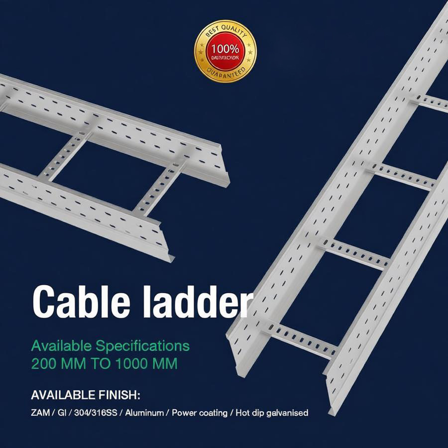 Zinc Coated Perforated Cable Ladder zinc-aluminum-magnesium materials Cable Tray
