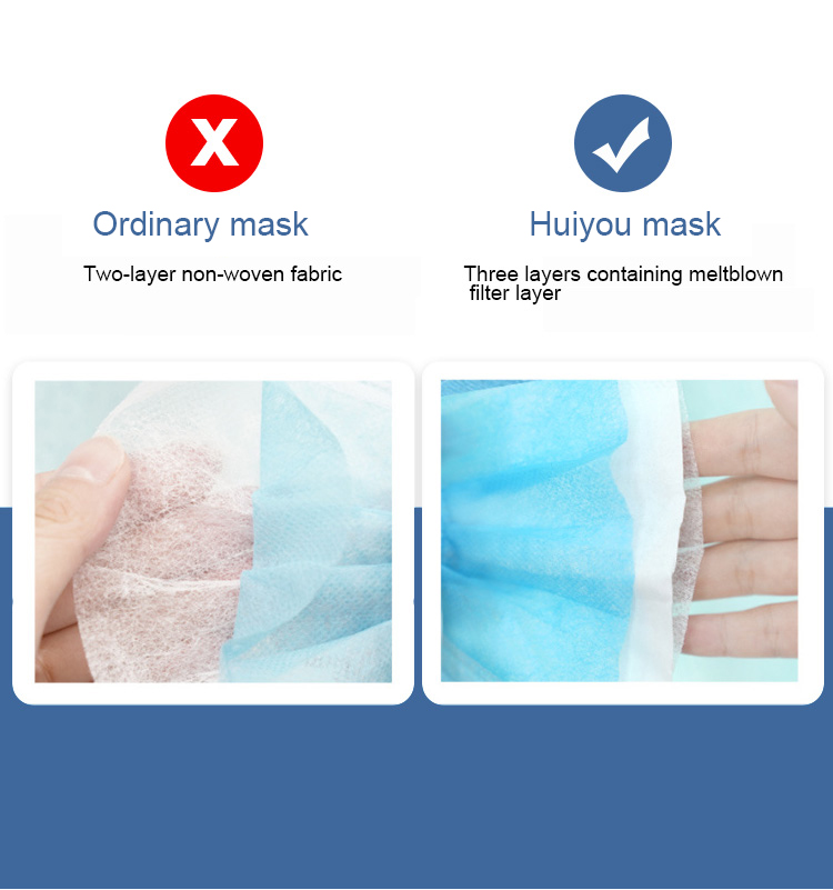 safe Disposable 3 Ply Surgical Face Mask Outdoor Surgical Disposable Mask