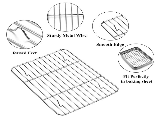 Corrosion Resistance ISO9001 500mm Oven Grill Rack For Cookie