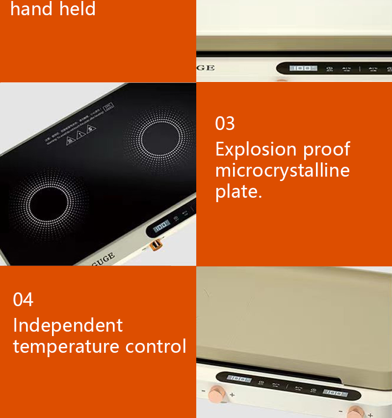 Convenient Touchpad Operation 2 Burners Induction Heating Plate Cooker for Everyday