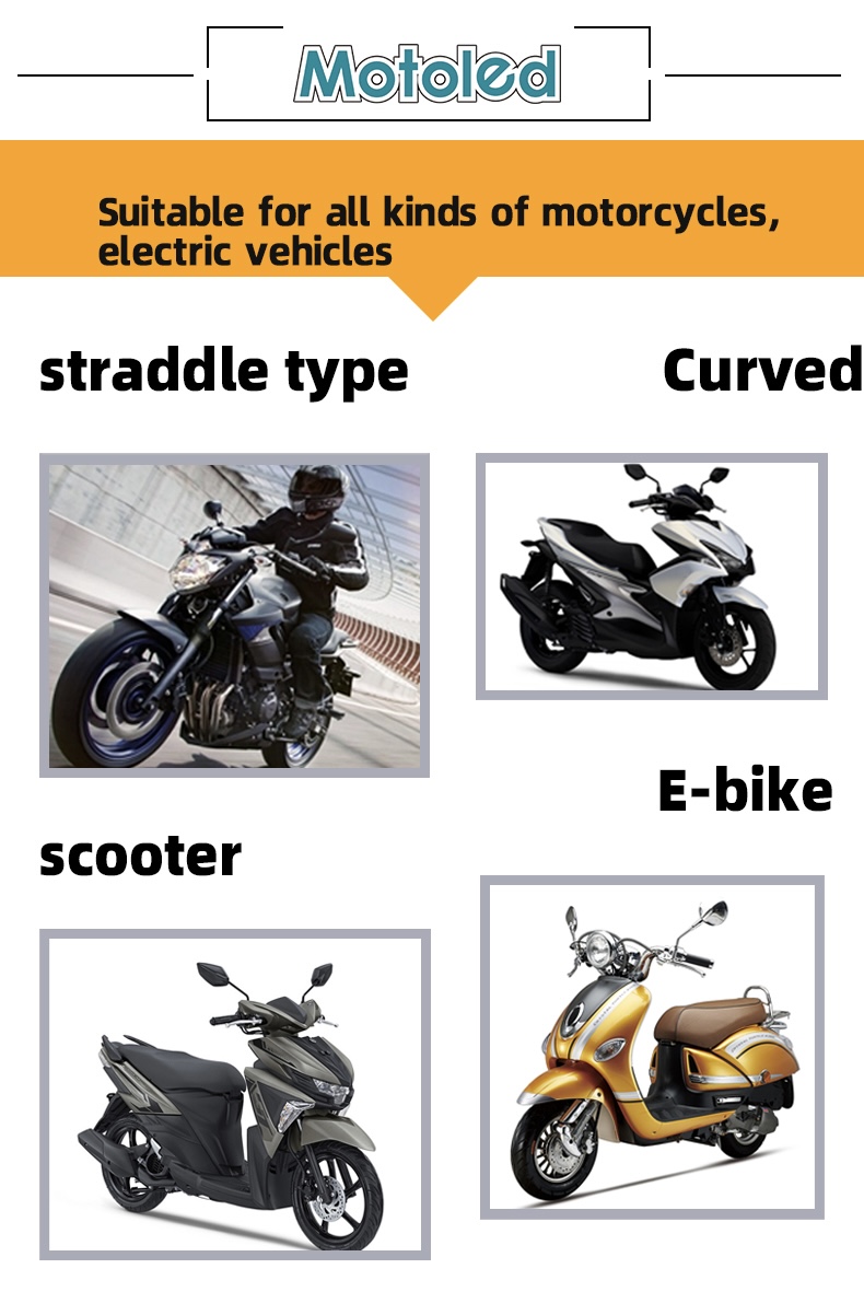 12V-80V Universal Motorcycle LED Spotlight With Duck Appearance And External Light
