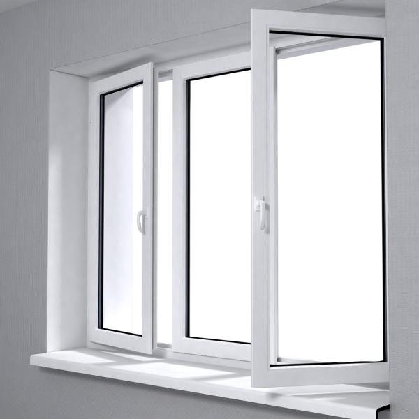 Waterproof Pvc Double Glass Casement Window Plastic Patio French Casement Swing