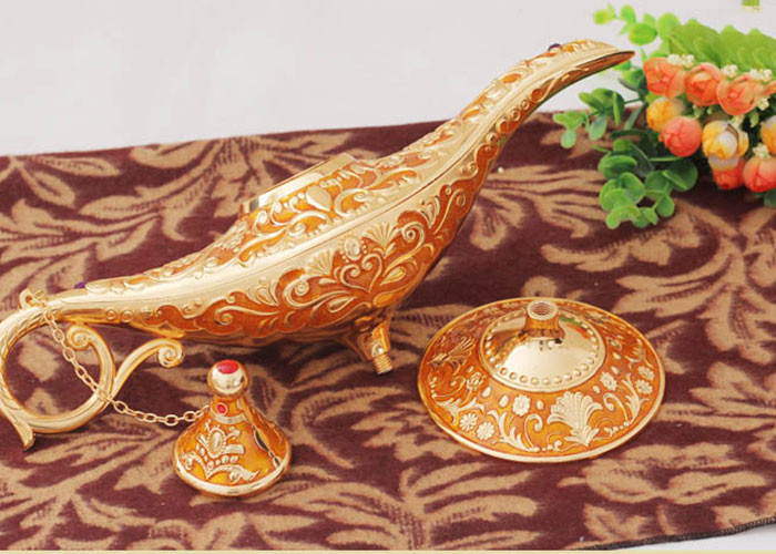 Metal Material Home Decorations Crafts Arab Cultural Commemorative Aladdin's Magic Lamp