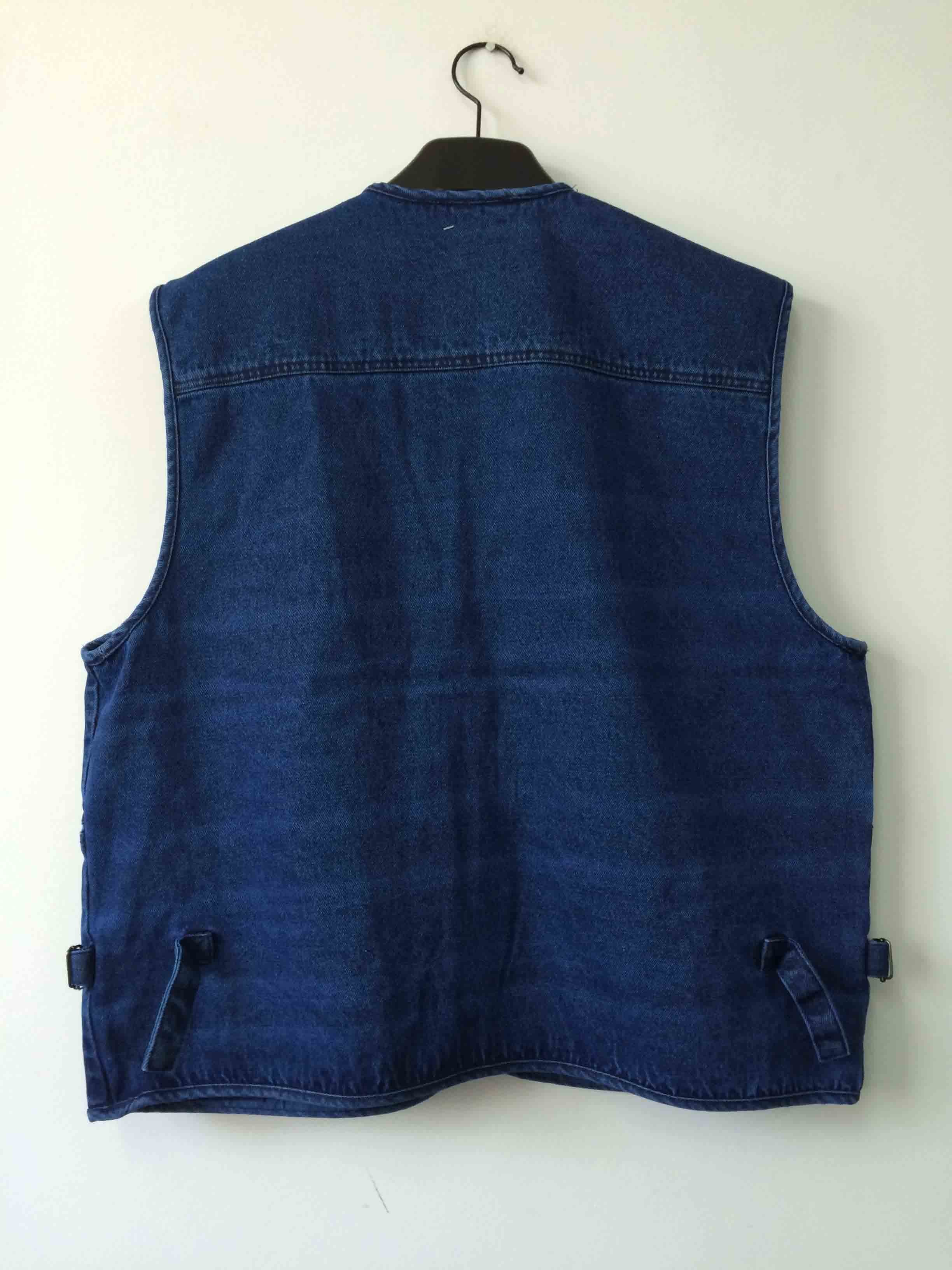 Jeans vest, denim vest, in 100% cotton, S-3XL, denim blue, navy