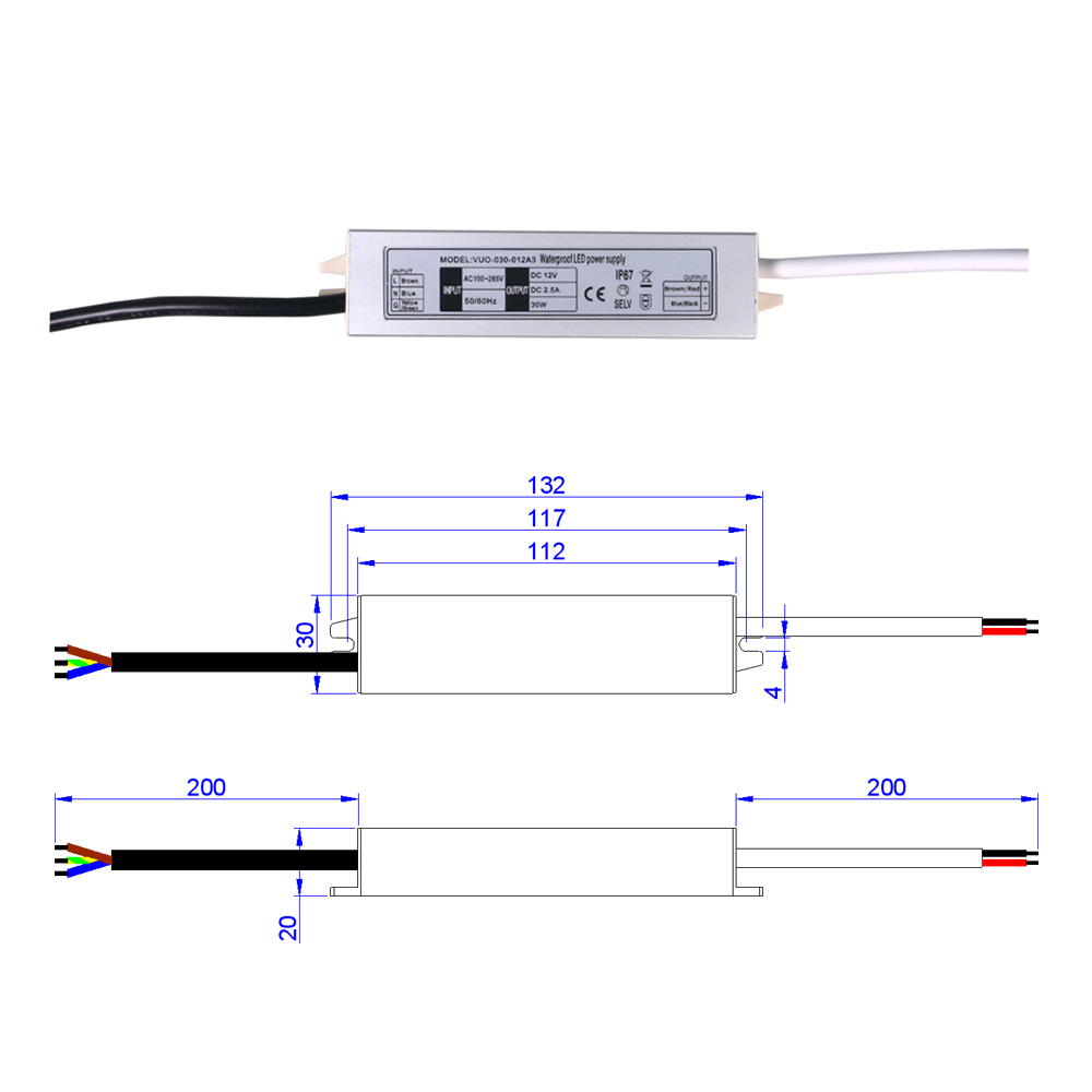 12v 30w power supply ukca ce saa led mirror driver 12vdc ultra slim waterproof led driver dc 12v constant voltage