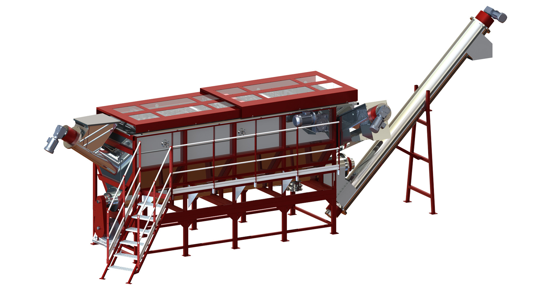 ABS / PET Recycling Line With Pet Separation Tank Different Product Capacity