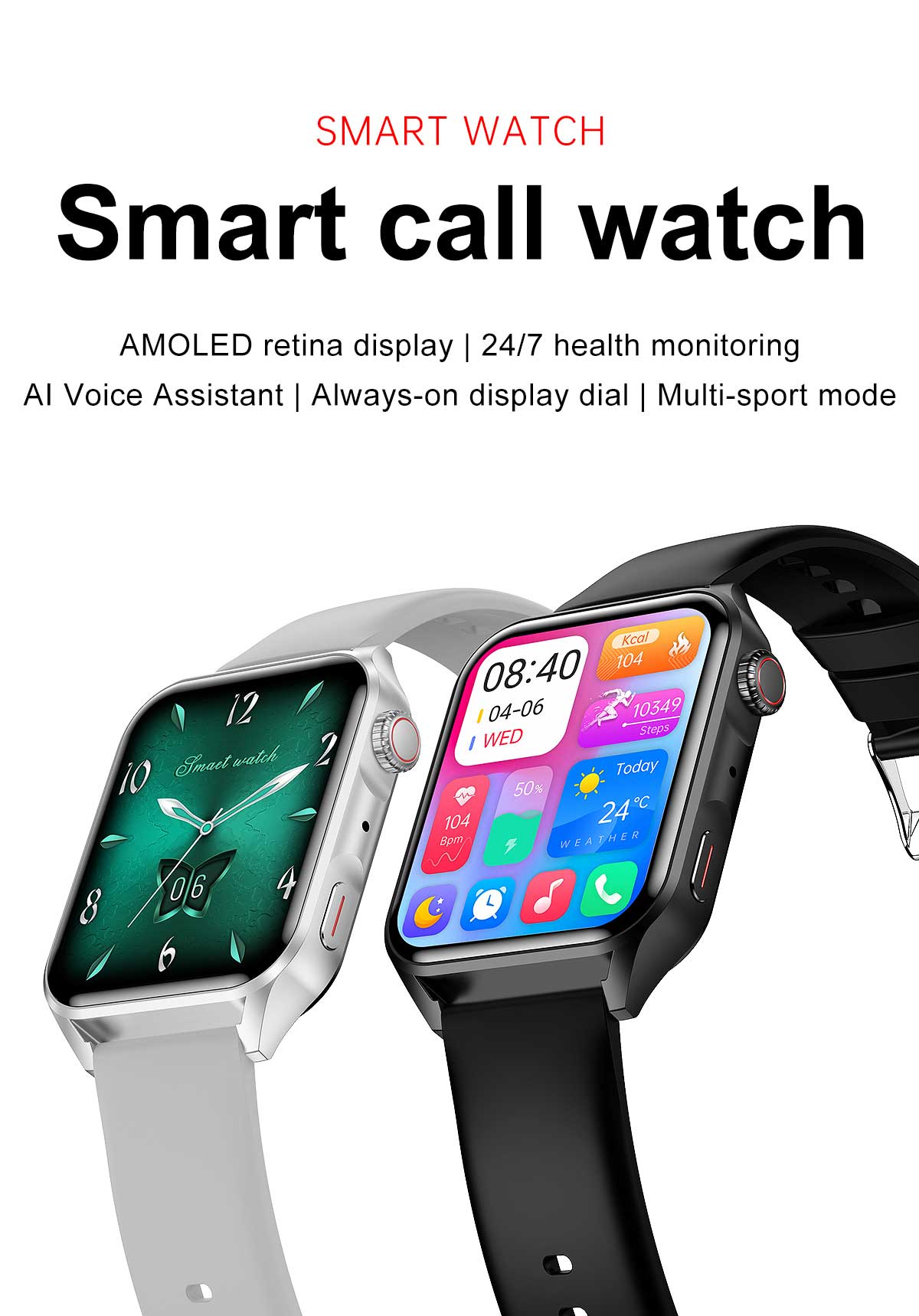 HK28 Smart Watch Bt Calling Women Music HD Screen Sport High Performance