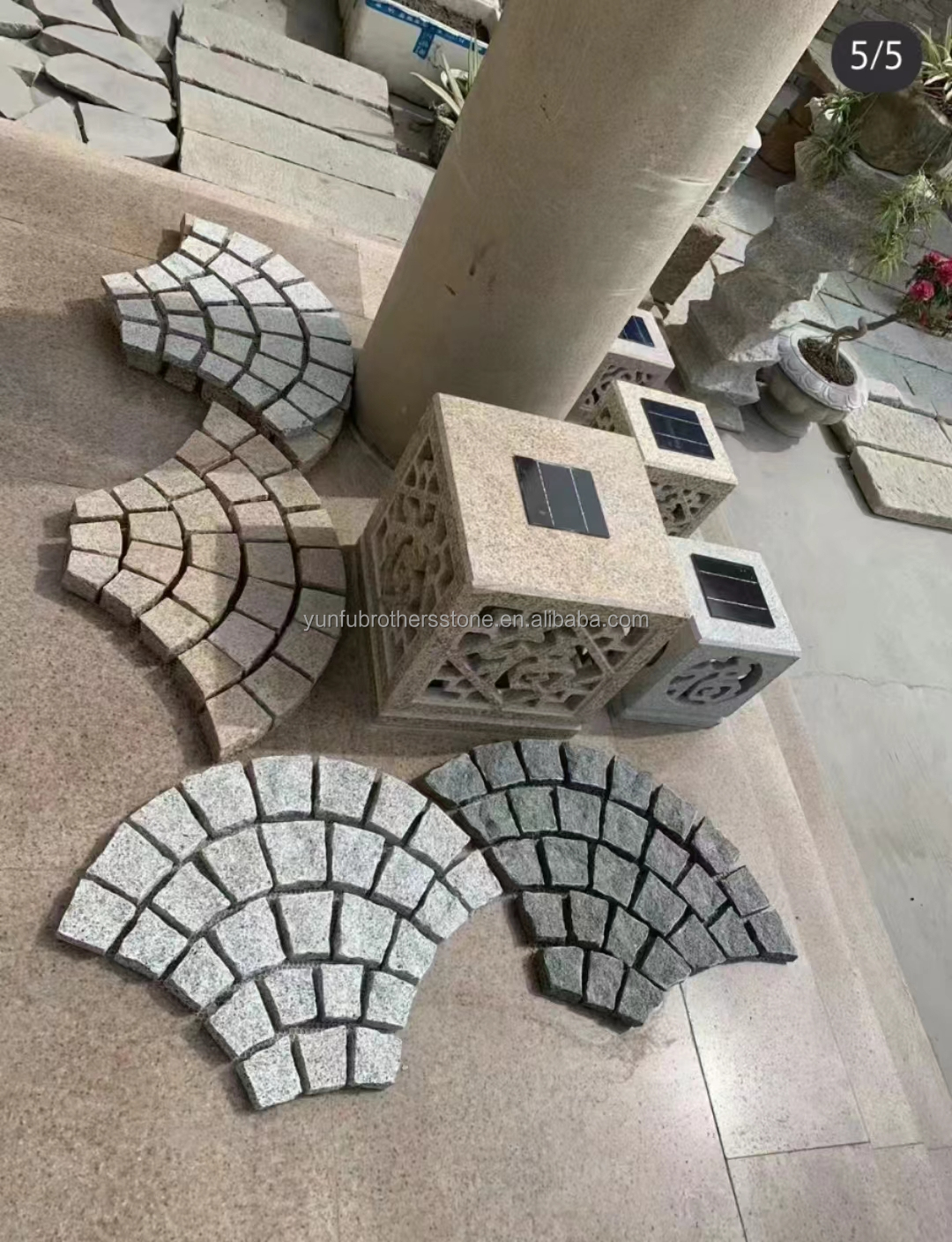 Upgrade Your Home Exteriors with Cut-To-Size Grey Flamed Granite Cube Stone 10x10x10