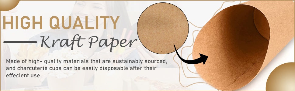 SPN-TP3A0 Charcuterie Cups kraft paper Appetizer Cup food holder for parties weeding events