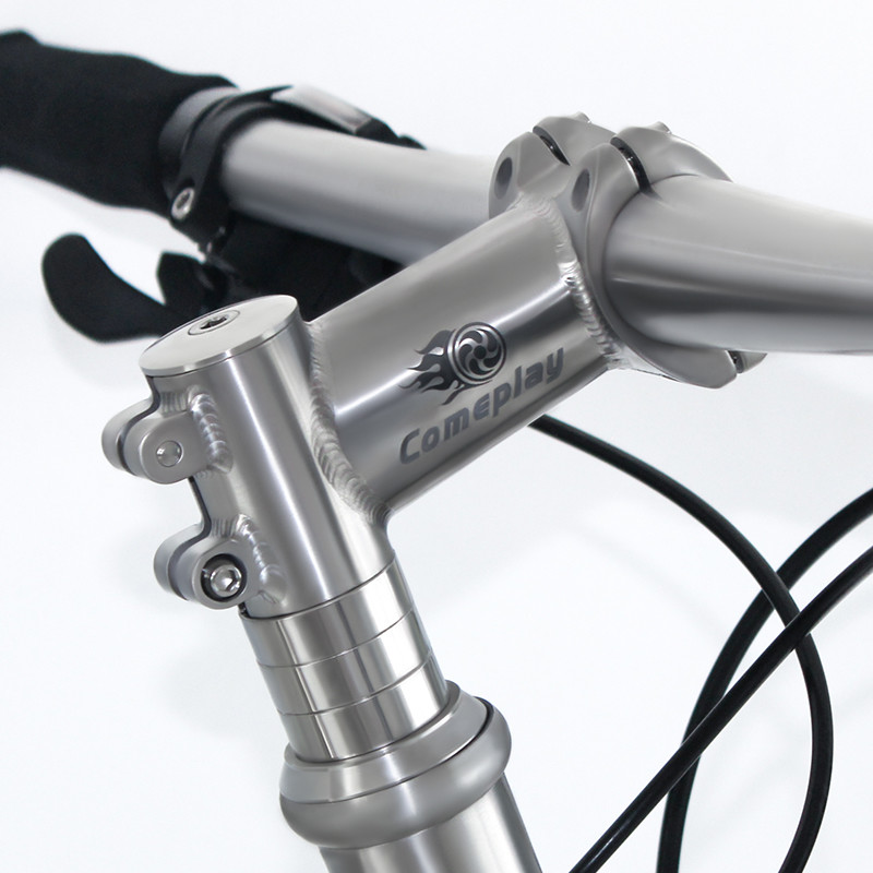 Gr9 Tube Titanium Bicycle Stem Handlebar Stem Upsweep 7 Degree To 17 Degree