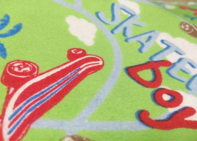 Width 36'' Lannel Fabric Cotton With Cartoon Printing