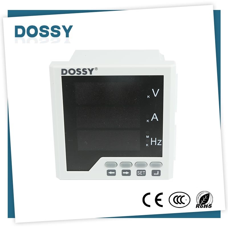96x96mm LCD Voltage Ampere Frequency Three phase meter panel anolog meter for parameter measurement