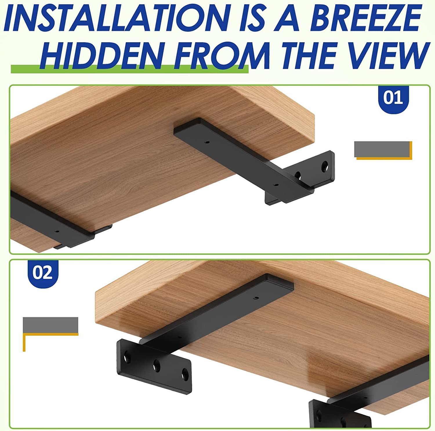 Wall Shelves Storage Solution 6 Inch Decorative Shelf Bracket in Industrial Style