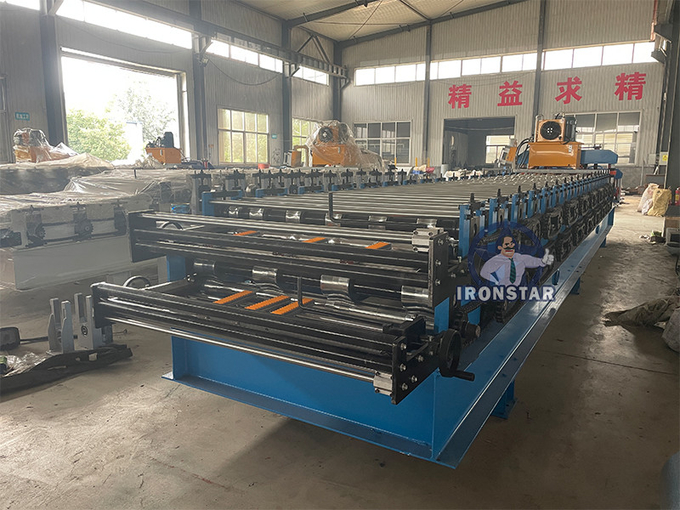 4 rib TR4 trapezoidal and 5 rib big bamboo tile double layer roll forming machine for bolivia