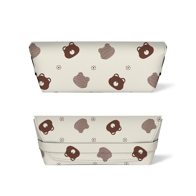 Simple Portable Leather Sublimation Glasses Bag Custom Glasses Case For Sublimation Photos Printing