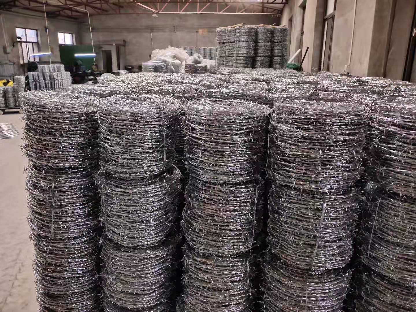 galvanized barbed wire