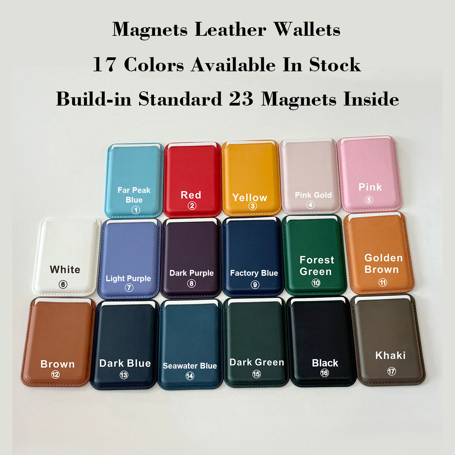 Business N52 Magnetic Phone Wallet With PU Leather Material