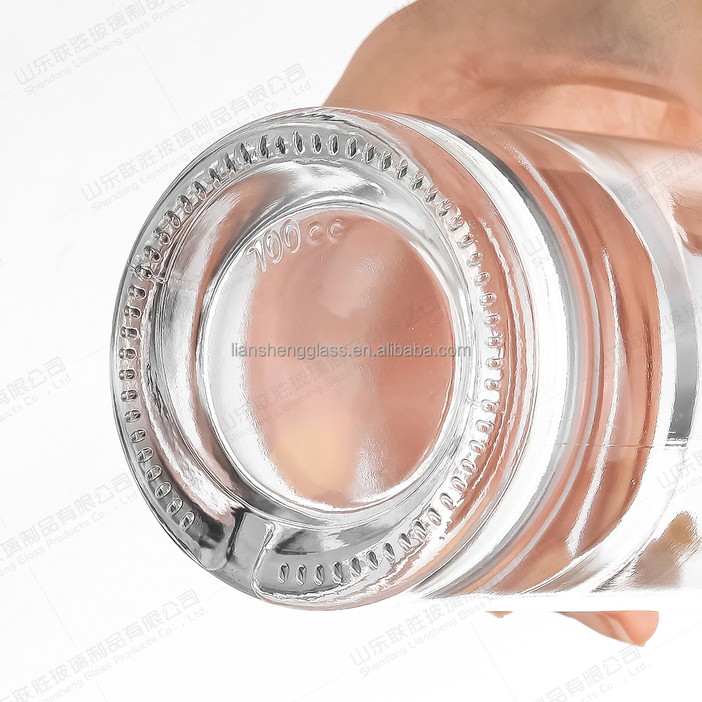 Hot Stamping Glass Bottle for Vodka Glass Collar Manufacture Included Large Production