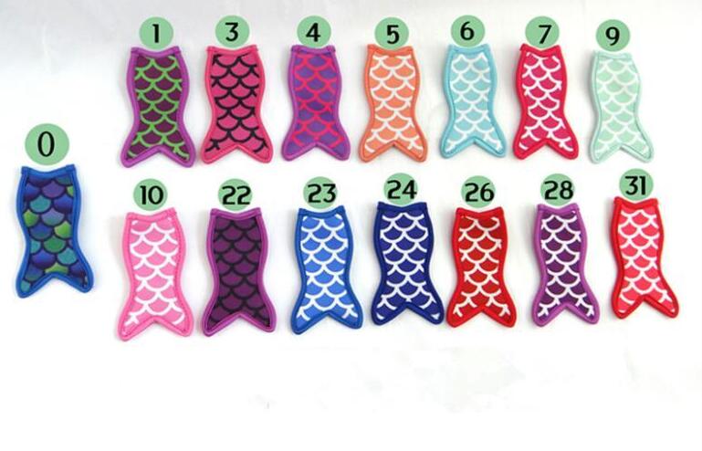 Customize Popsicle Bags Freezer Ice Pop Sleeves Neoprene Anti freezing Ice Pop Holders Fish Pattern Keep Cooler