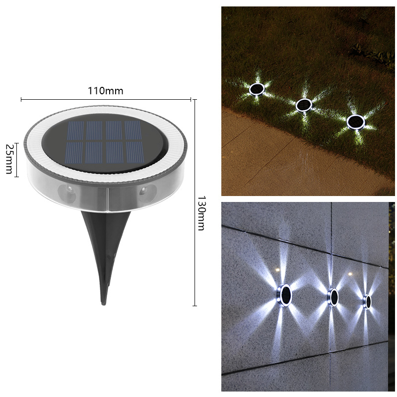 Aluminum Buried LED Solar Pathway Lights 3500K Underground Garden Decorated