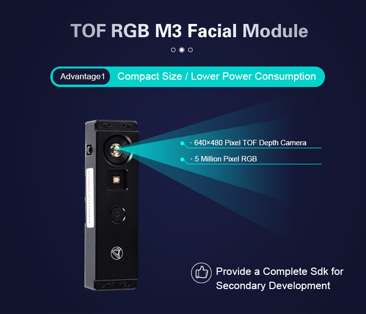 RGB TOF Face Recognition Access Control Camera Module With 3M USB