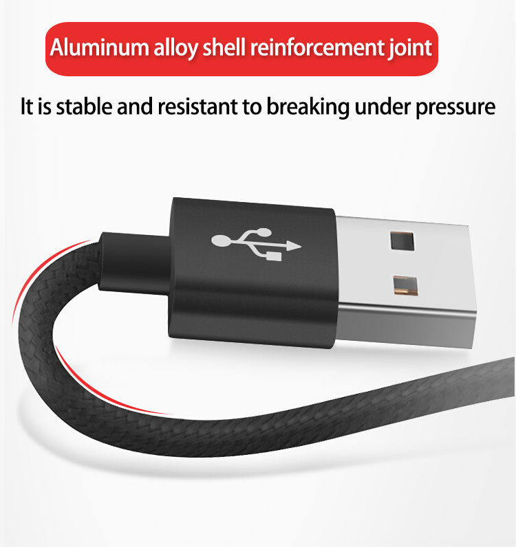 Durable 2m Micro USB Data Transfer Cable Quick Charging