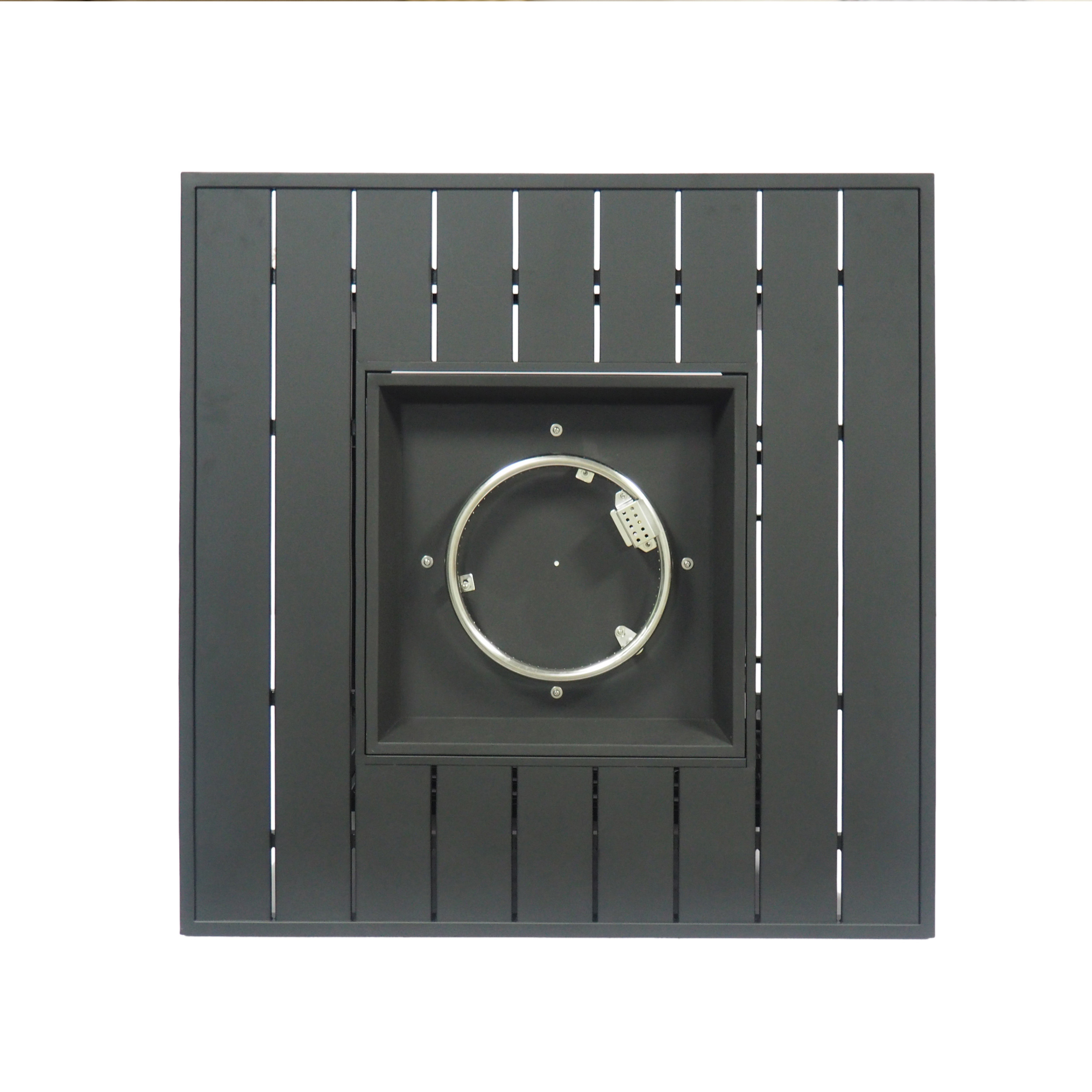 Garden Patio Outdoor Gas Square Fire Pit Black Ceramic Tabletop CSA